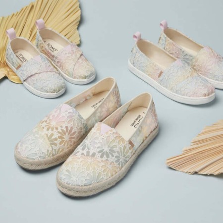 Εσπαντρίγια Toms Alpargata Parfait Pink Ombre Floral Lace 10020629